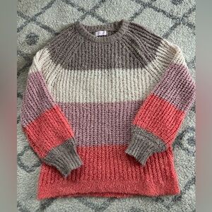 Pink Lily Striped Multicolor Women's Sweater